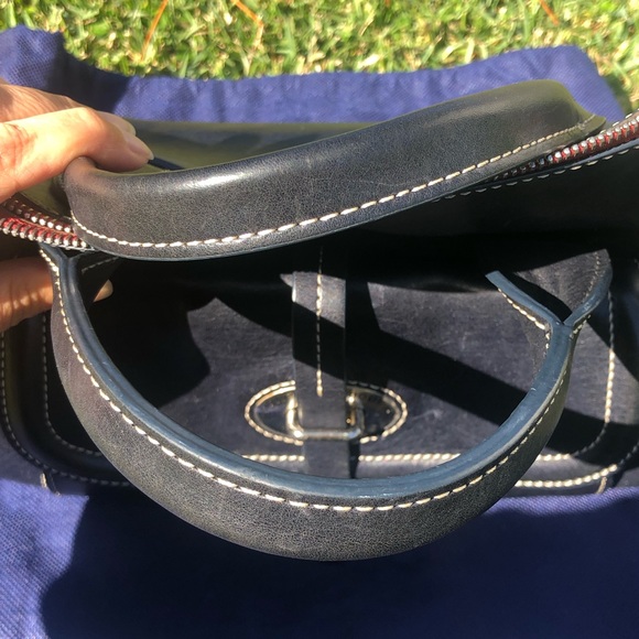 Dooney & Bourke Navy Blue handbag with D&B detachable crossbody strap & dust bag - Picture 11 of 16